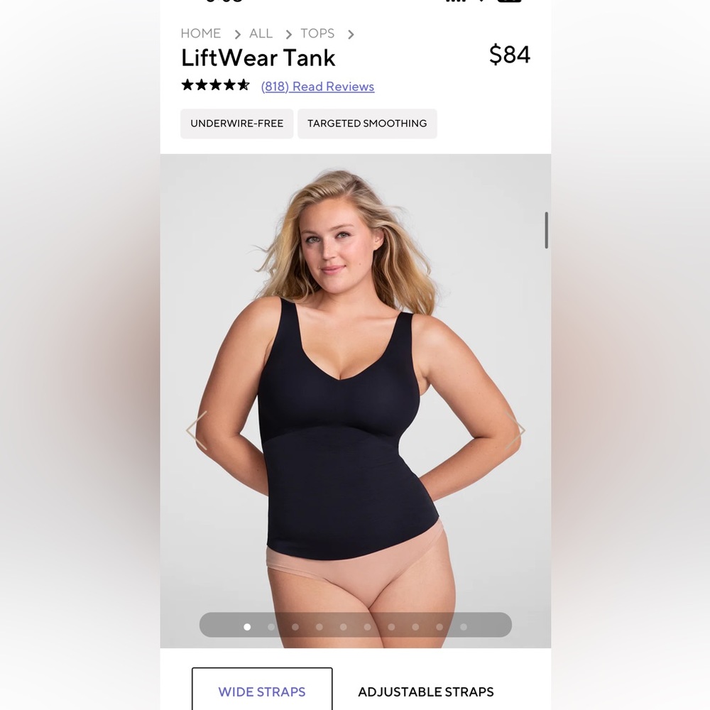 Honeylove Liftwear Black Tank